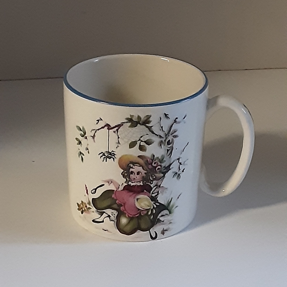 Vintage Children's Alphabet Cup Little Miss Muffett Lord Nelson Pottery Mug
